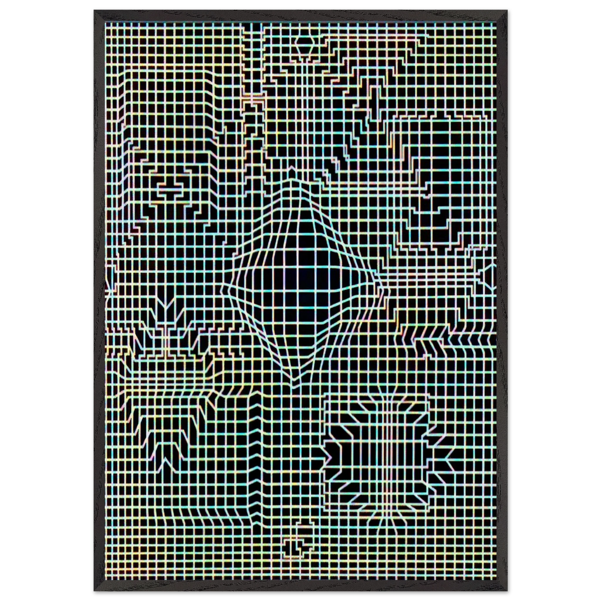 Biadan - 1959 - Victor Vasarely Framed Art Print – Black Wooden Frame - Default Title - -Framed Art Print