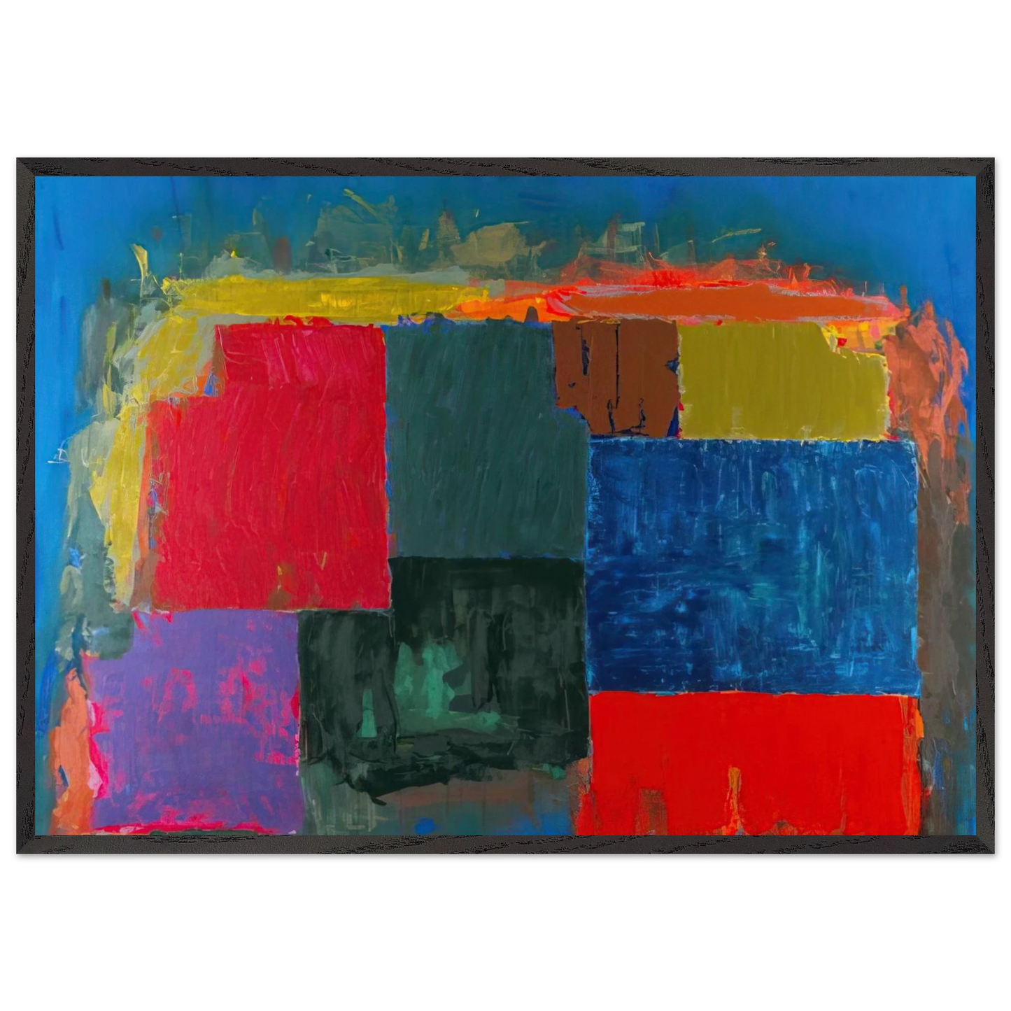 North Sound - 1979 - John Hoyland Framed Art Print – Black Wooden Frame - Default Title - -Framed Art Print