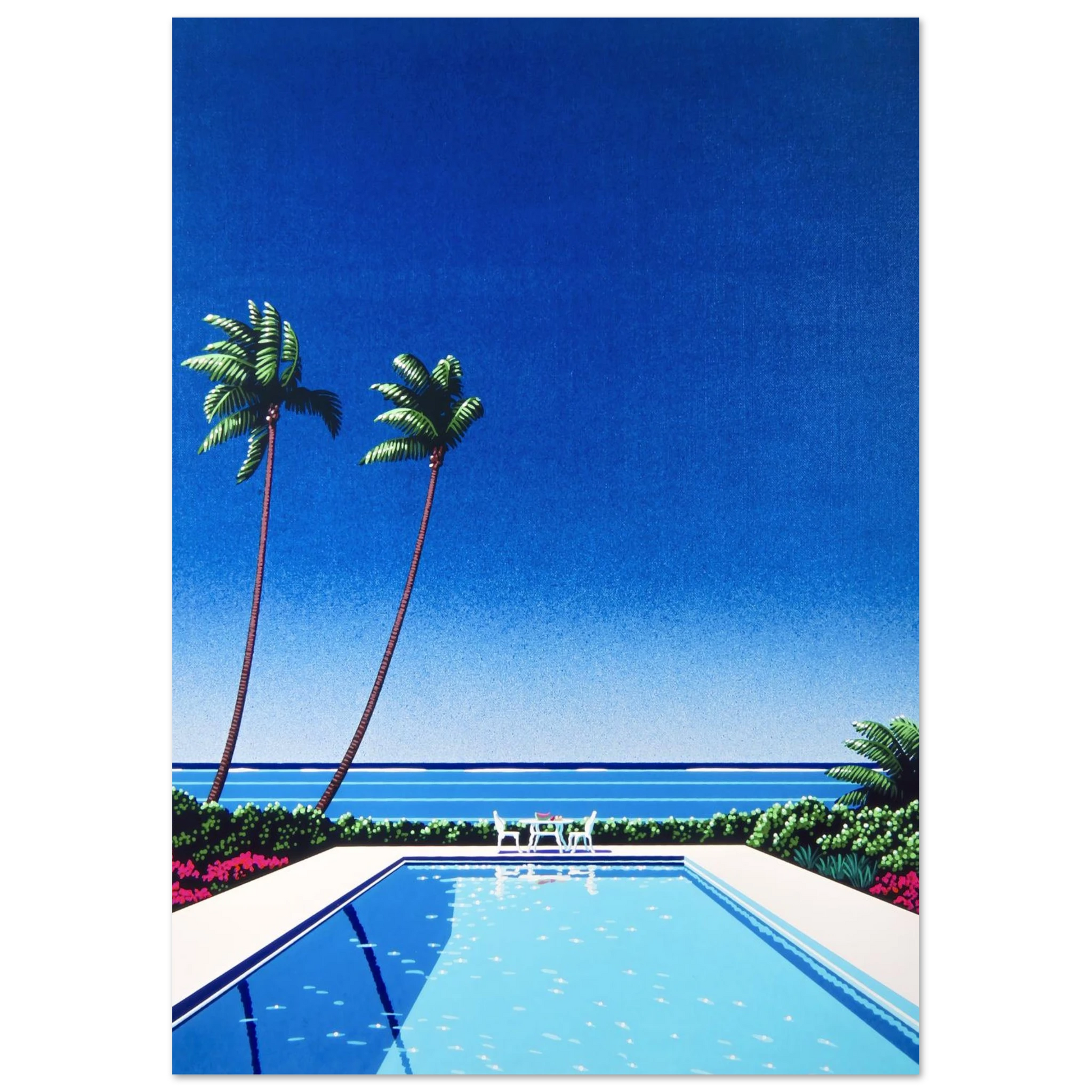 Hiroshi Nagai - Watermelon Pool Wall Art - 30x40 cm / 12x16 inches - Fine Art Poster - -