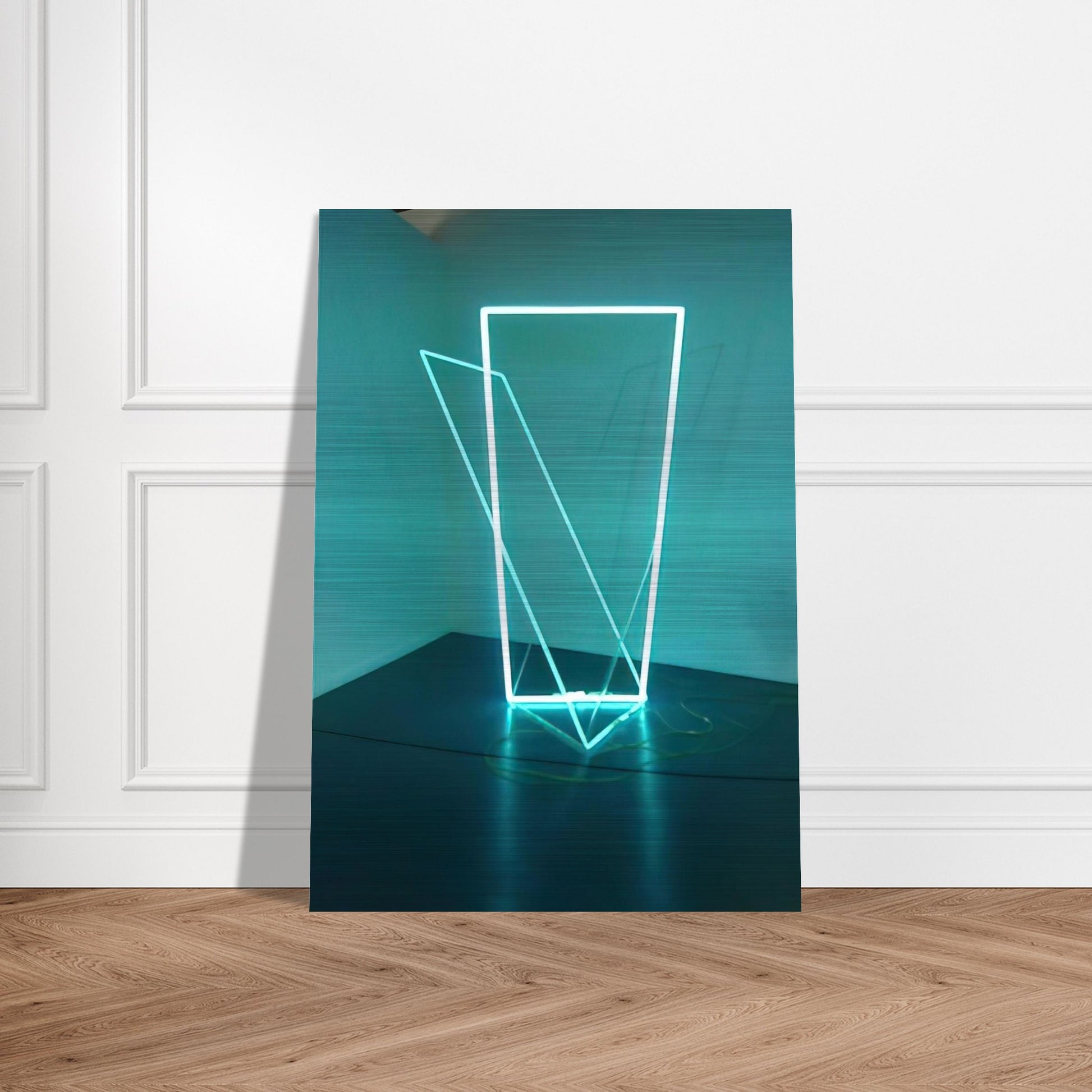 Néon dans l’espace - 1963 - Francois Morellet Brushed Aluminum Print - 70x100 cm / 28x40 inches | Francois Morellet Aluminum Print | Francois Morellet Prints