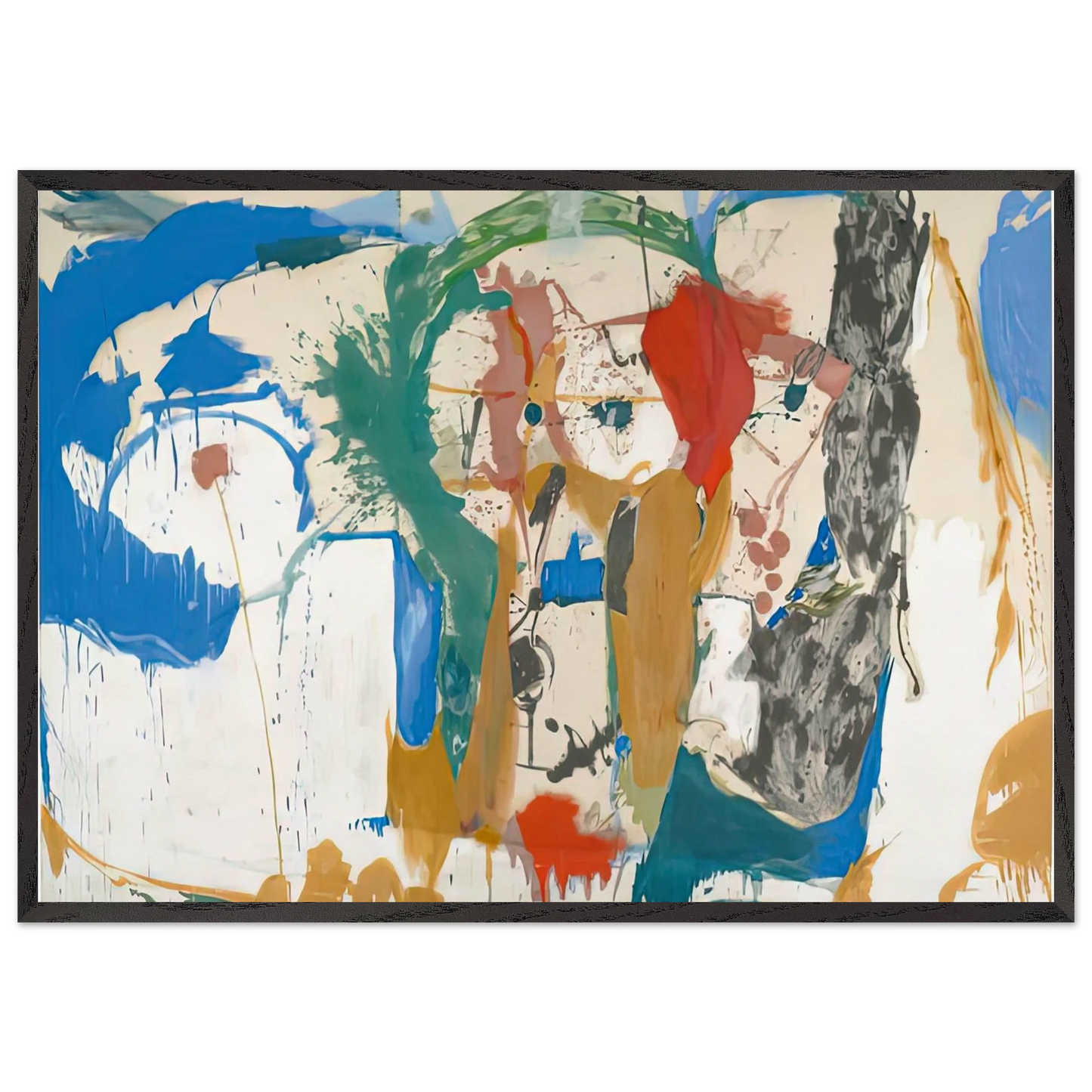 Madridscape 1959- - Helen Frankenthaler Framed Art Print – Black Wooden Frame - Default Title - -Framed Art Print