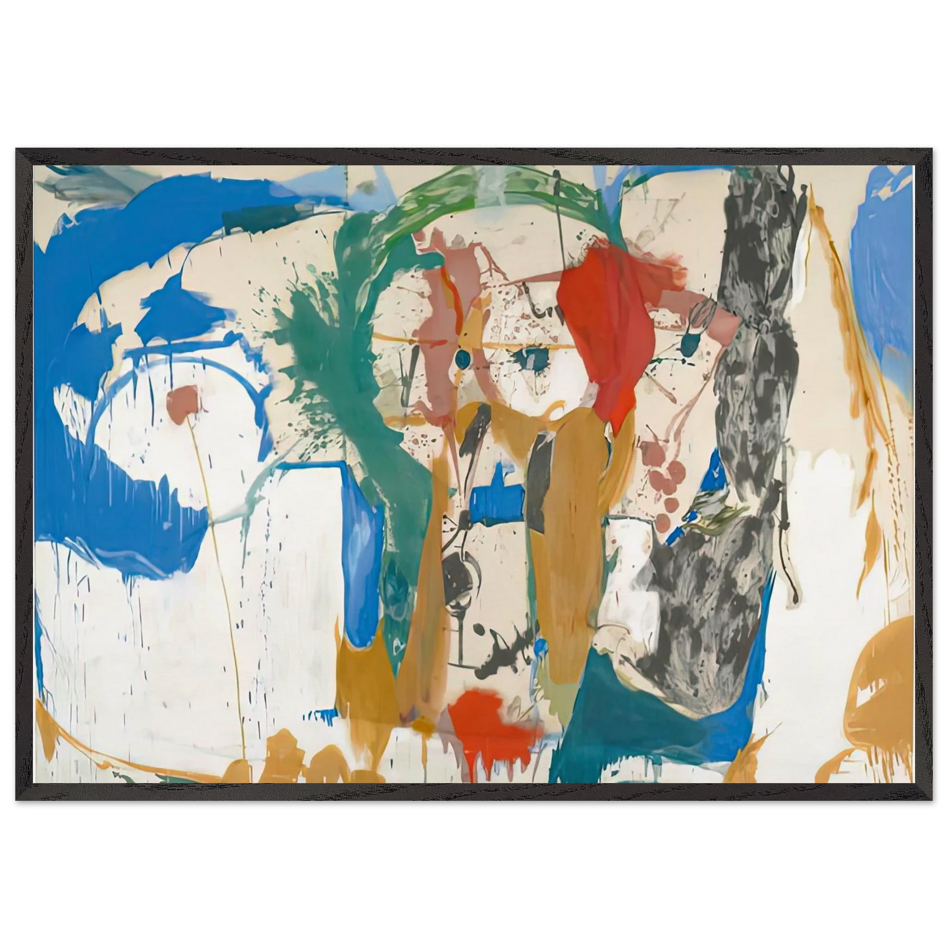 Madridscape 1959- - Helen Frankenthaler Framed Art Print – Black Wooden Frame - Default Title - -Framed Art Print