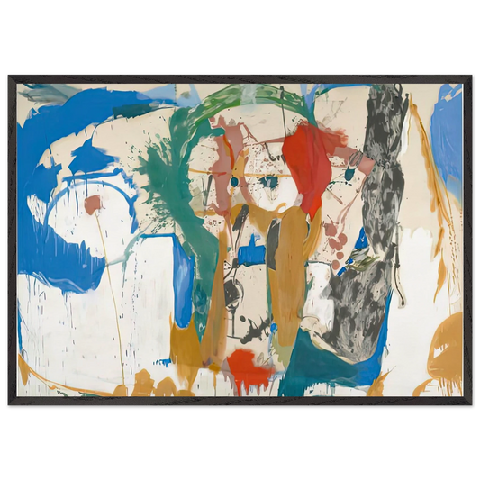 Madridscape 1959- - Helen Frankenthaler 70x100 cm / 28x40 inches Framed Art Print – Black Wooden Frame