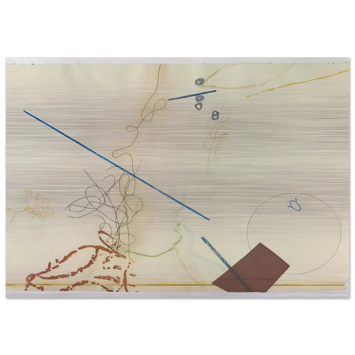 Dereau No. 11 - 1982 - John Cage Brushed Aluminum Print - 70x100 cm / 28x40 inches | John Cage Aluminum Print | John Cage Prints