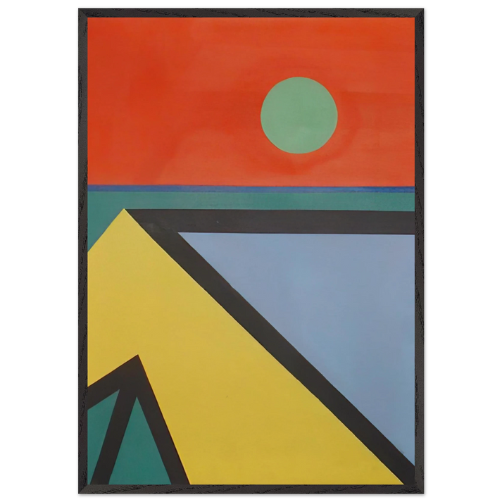 Untitled - 1965 N11 - Ronnie Landfield 70x100 cm / 28x40 inches Framed Art Print – Black Wooden Frame