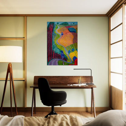 David Hockney - David Hockney Brushed Aluminum Print - 70x100 cm / 28x40 inches | David Hockney Aluminum Print | David Hockney Prints