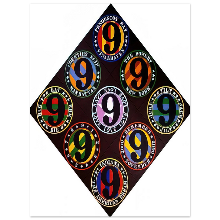 Robert Indiana - The Ninth American Dream  75x100 cm / 30x40inches Fine Art Poster