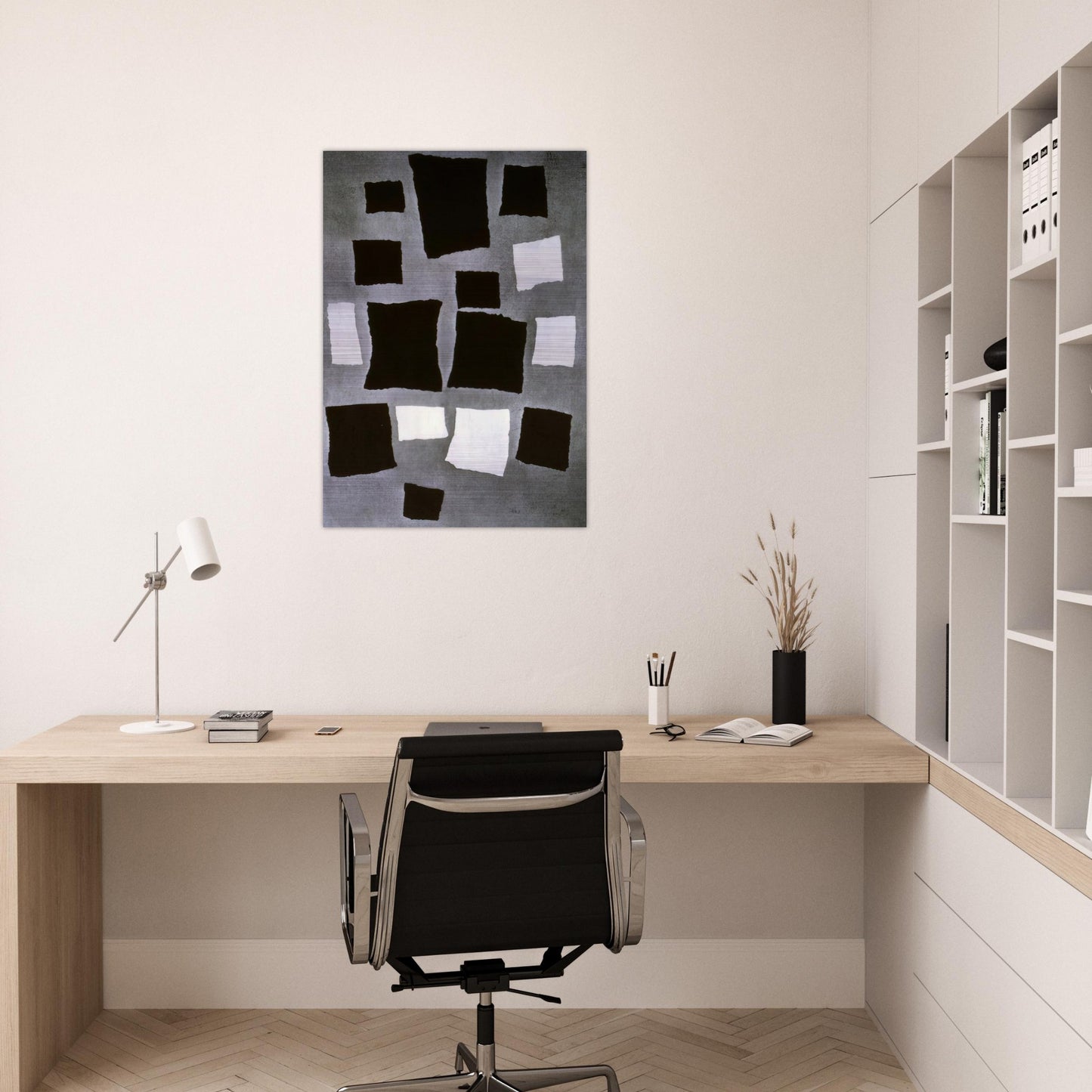 Squares or Rectangles Arranged According to the Laws of Chance - Jean Arp Brushed Aluminum Print - 70x100 cm / 28x40 inches | Jean Arp Aluminum Print | Jean Arp Prints