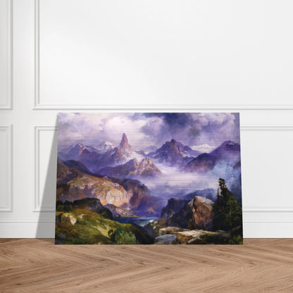 Index Peak Yellowstone National Park - Thomas Moran Brushed Aluminum Print - 70x100 cm / 28x40 inches | Thomas Moran Aluminum Print | Thomas Moran Prints