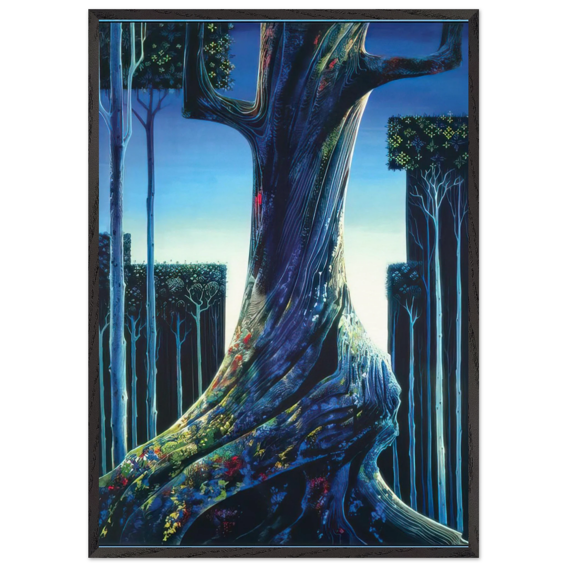 Medieval Forest - Eyvind Earle Framed Art Print – Black Wooden Frame - Default Title - -Framed Art Print