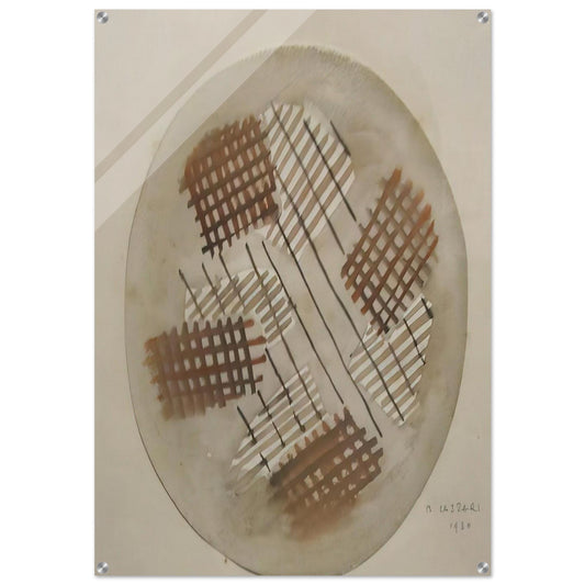 Red and White Signals - 1930 - Bice Lazzari Acrylic Print - 70x100 cm / 28x40″ inches | Bice Lazzari Wall Art | Bice Lazzari Prints