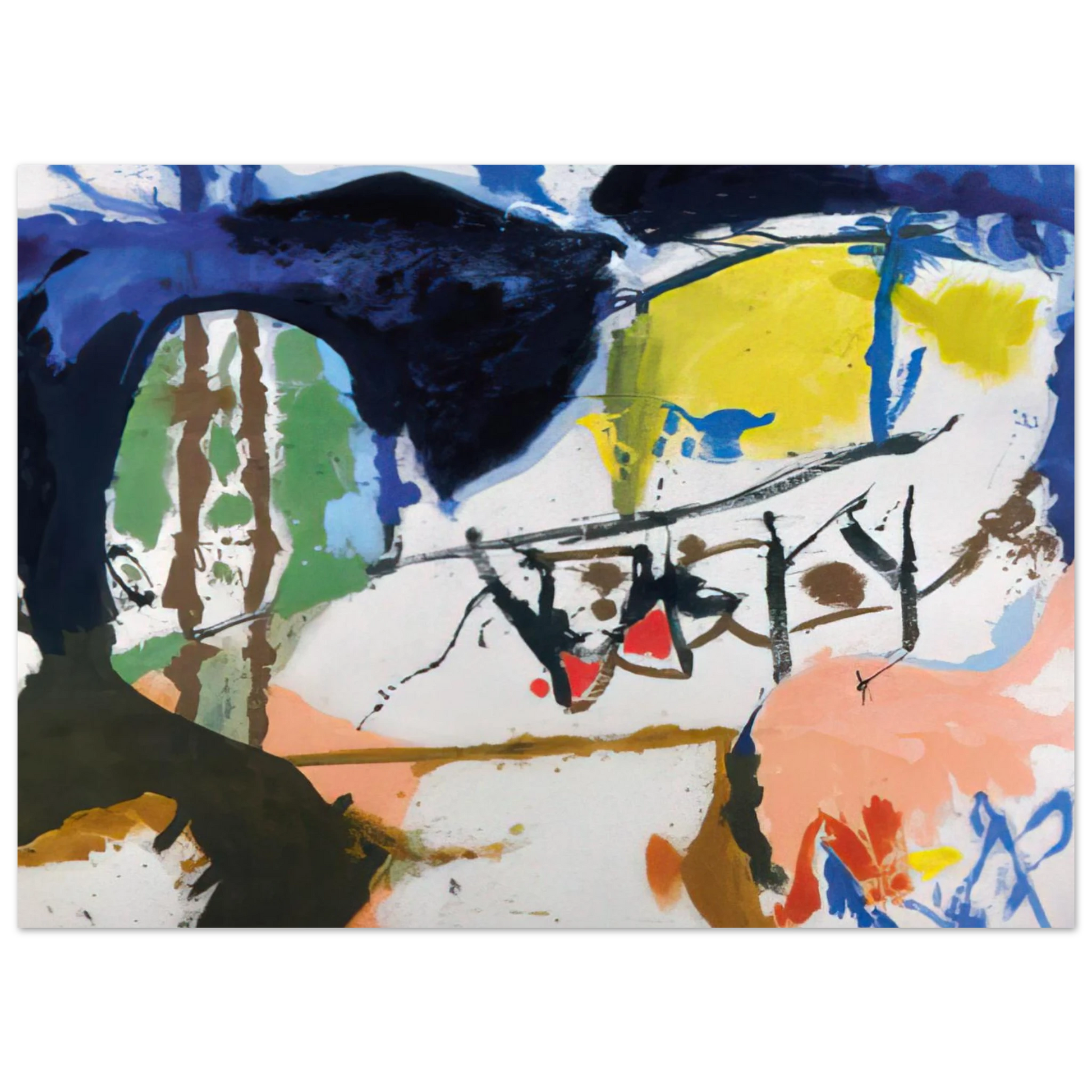Helen Frankenthaler - Acres - 1959 Wall art - A2 (42 x 59.4  cm) - Fine Art Poster - -