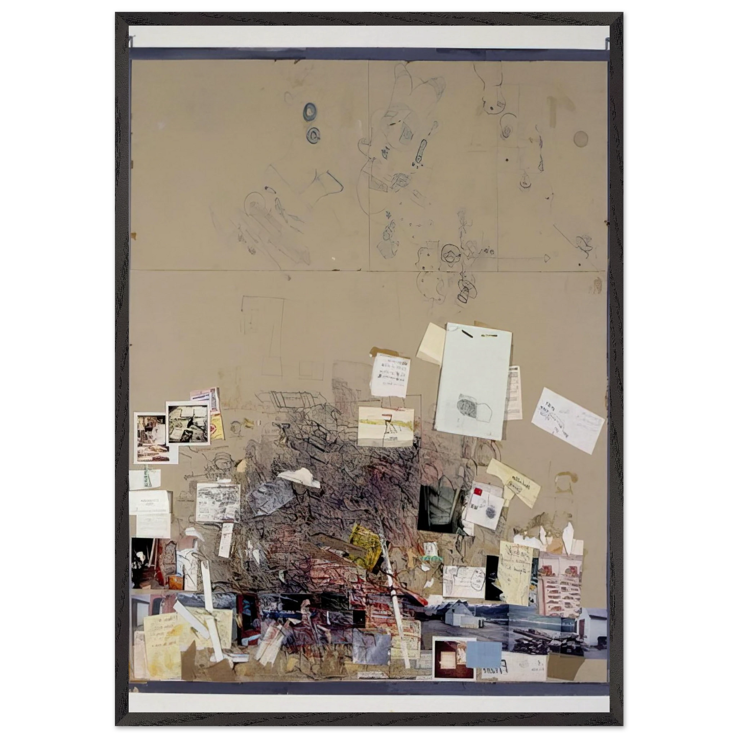 Tischmatte Buro Hegenheimerstrasse Base - 1994 - Dieter Roth Framed Art Print – Black Wooden Frame - Default Title - -Framed Art Print