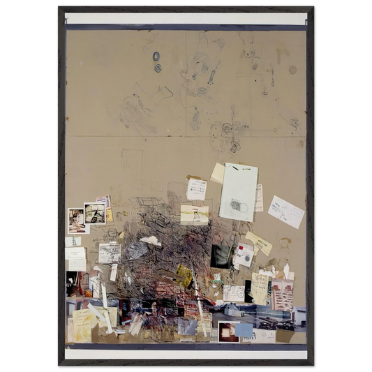 Tischmatte Buro Hegenheimerstrasse Base - 1994 - Dieter Roth Framed Art Print – Black Wooden Frame - Default Title - -Framed Art Print