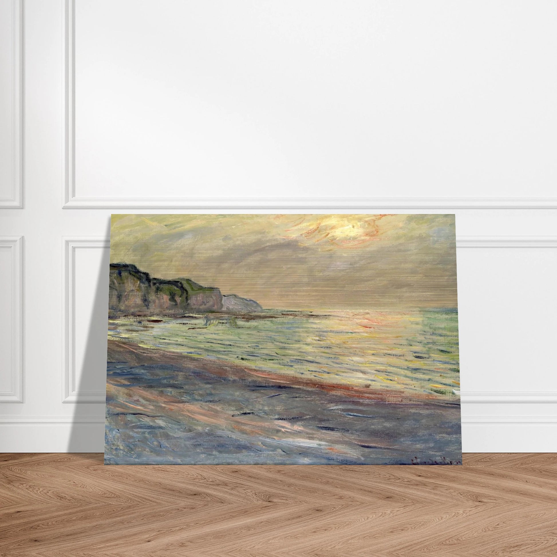 Pourville, Sunset - claude monet Brushed Aluminum Print - 70x100 cm / 28x40 inches | claude monet Aluminum Print | claude monet Prints