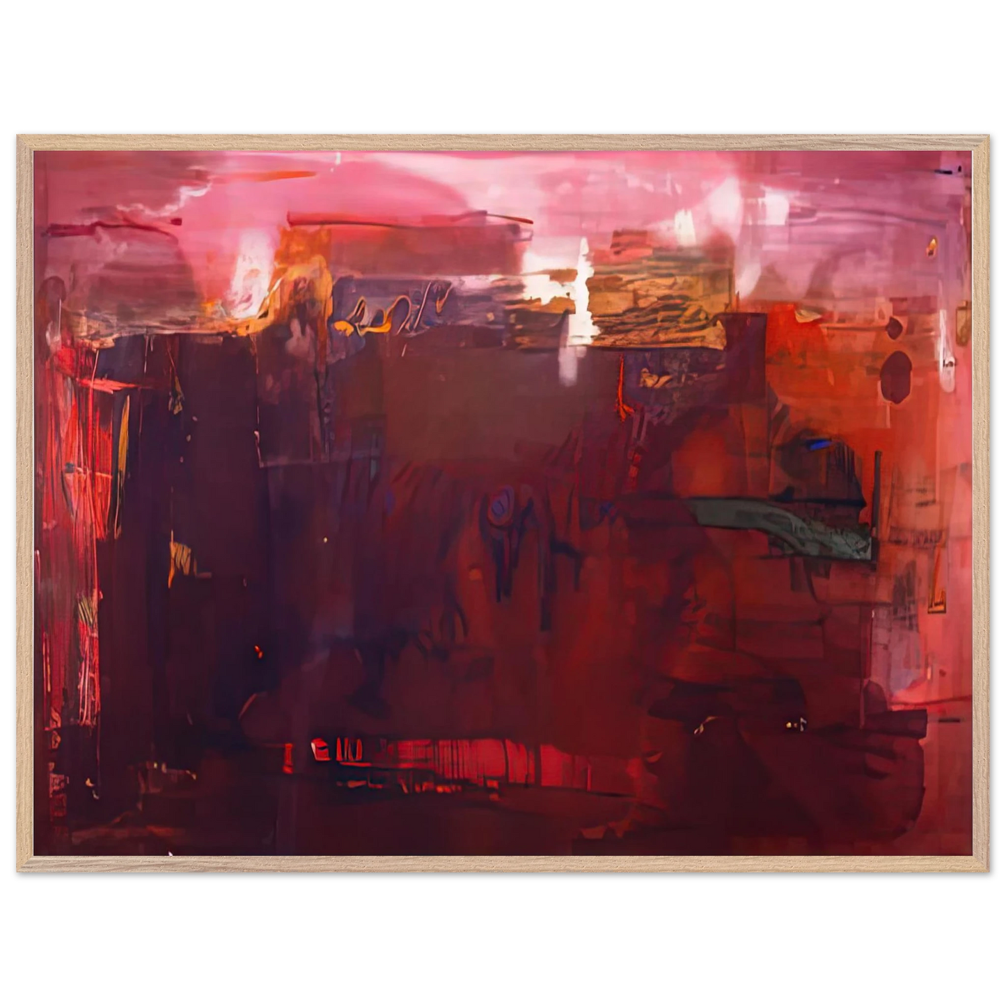 Helen Frankenthaler - Carousel, 1979- Wall Art - 60x80 cm / 24x32 inches - Premium Wooden Framed Poster With Fine Art Paper - Wood frame