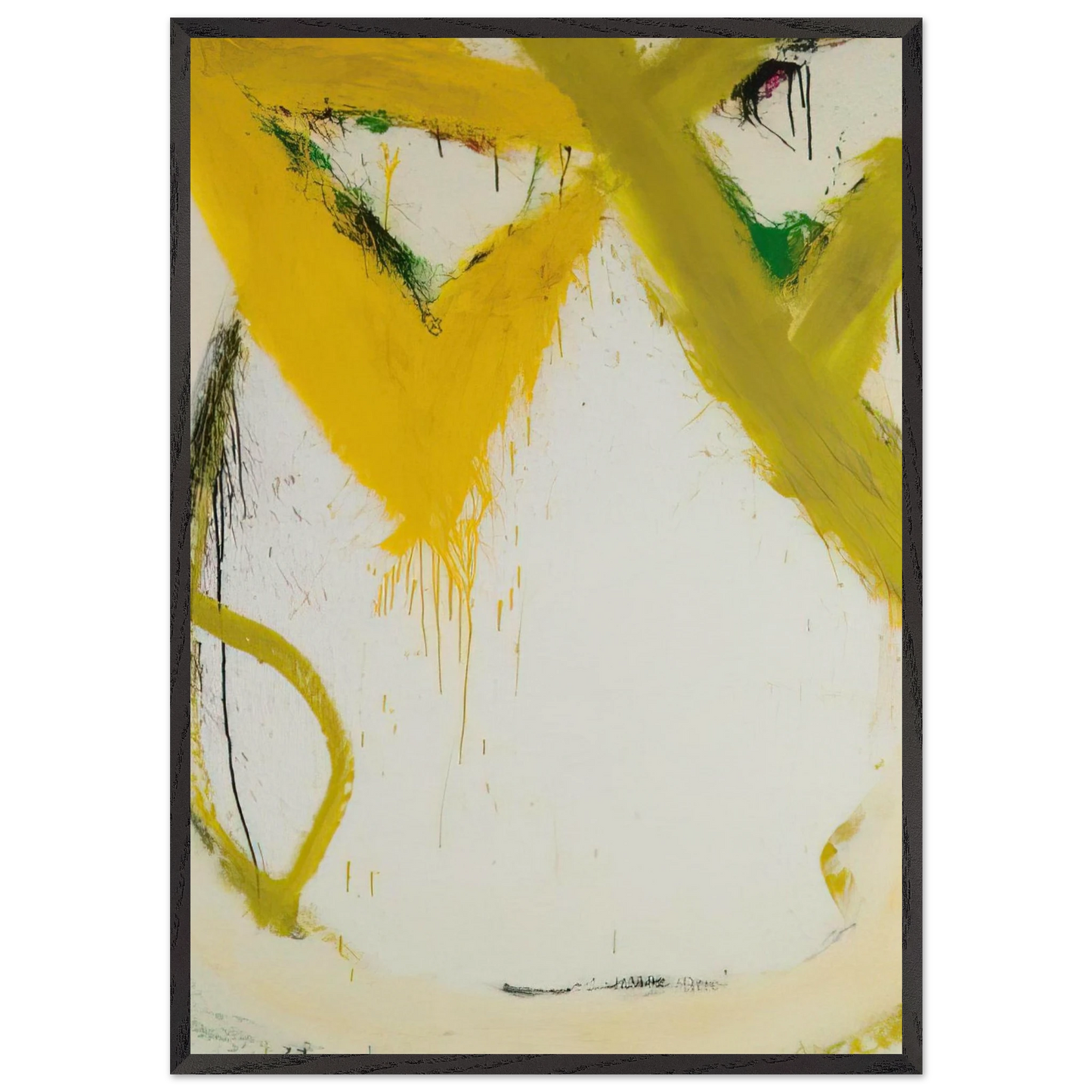 Butte - 1967 - Norman Bluhm Framed Art Print – Black Wooden Frame - Default Title - -Framed Art Print