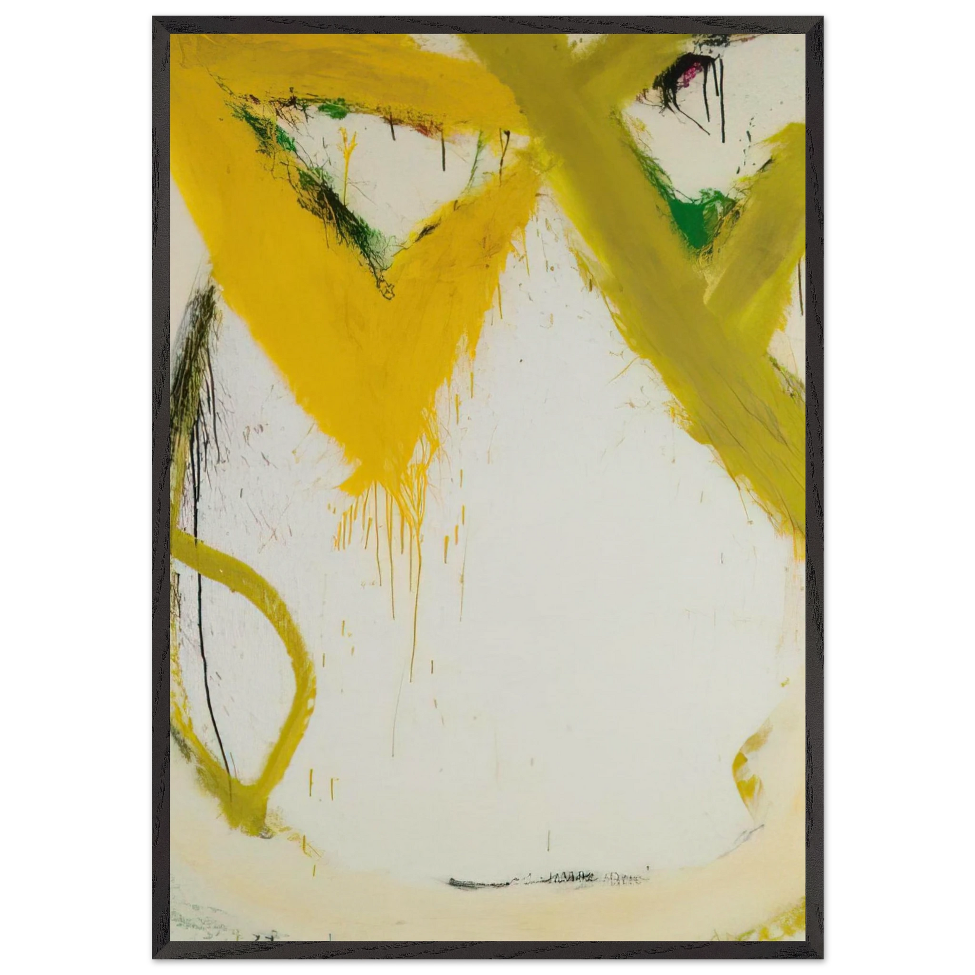 Butte - 1967 - Norman Bluhm Framed Art Print – Black Wooden Frame - Default Title - -Framed Art Print