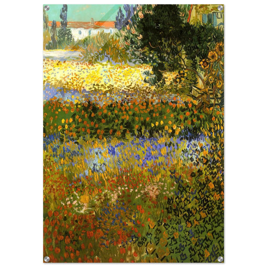 Flowering Garden - Vincent van Gogh Acrylic Print - 70x100 cm / 28x40″ inches