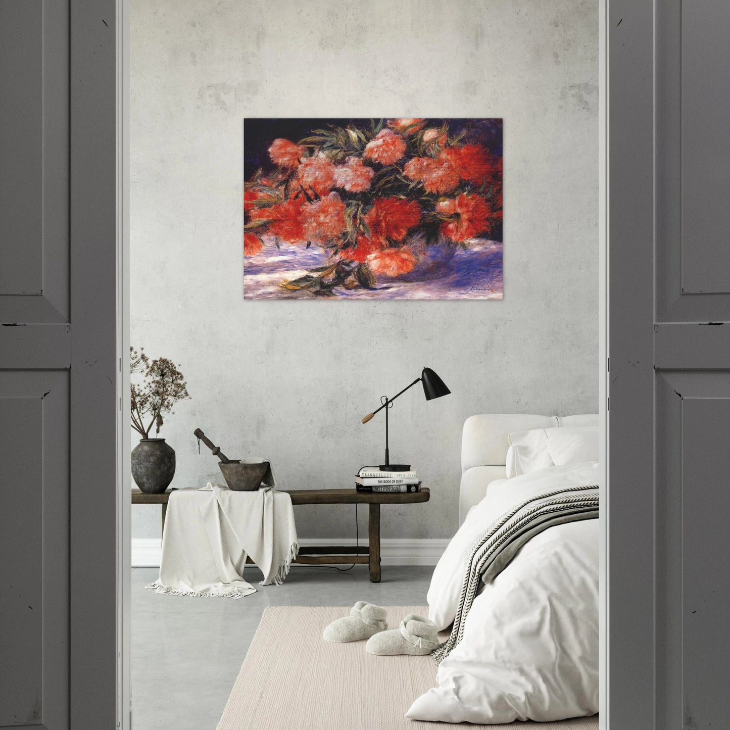 Peonies - Pierre-Auguste Renoir Brushed Aluminum Print - 70x100 cm / 28x40 inches | Pierre-Auguste Renoir Aluminum Print | Pierre-Auguste Renoir Prints