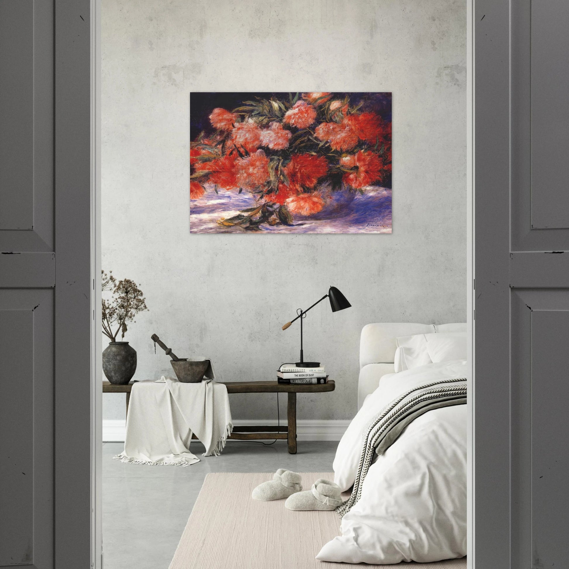 Peonies - Pierre-Auguste Renoir Brushed Aluminum Print - 70x100 cm / 28x40 inches | Pierre-Auguste Renoir Aluminum Print | Pierre-Auguste Renoir Prints