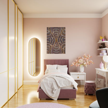 Untitled - 1987 - Clifford Possum Tjapaltjarri Brushed Aluminum Print - 70x100 cm / 28x40 inches | Clifford Possum Tjapaltjarri Aluminum Print | Clifford Possum Tjapaltjarri Prints