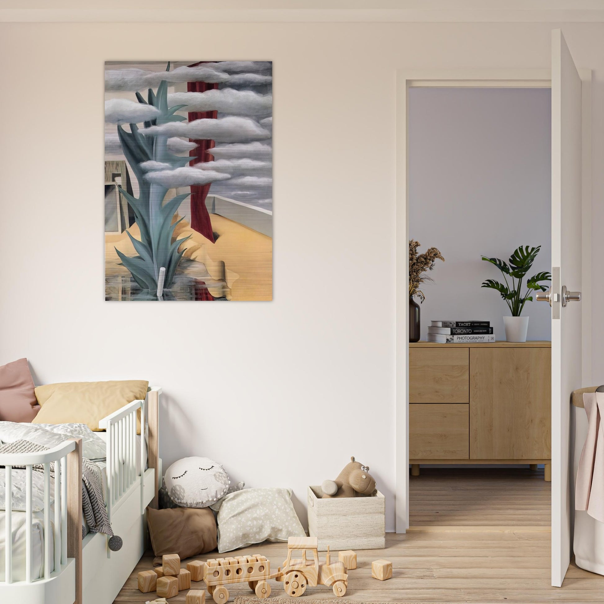AFTER THE WATER THE CLOUDS 1926 - Rene Magritte Brushed Aluminum Print - 70x100 cm / 28x40 inches | Rene Magritte Aluminum Print | Rene Magritte Prints
