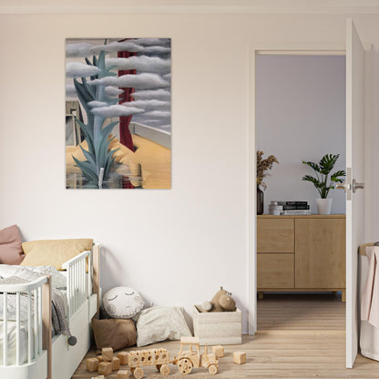 AFTER THE WATER THE CLOUDS 1926 - Rene Magritte Brushed Aluminum Print - 70x100 cm / 28x40 inches | Rene Magritte Aluminum Print | Rene Magritte Prints