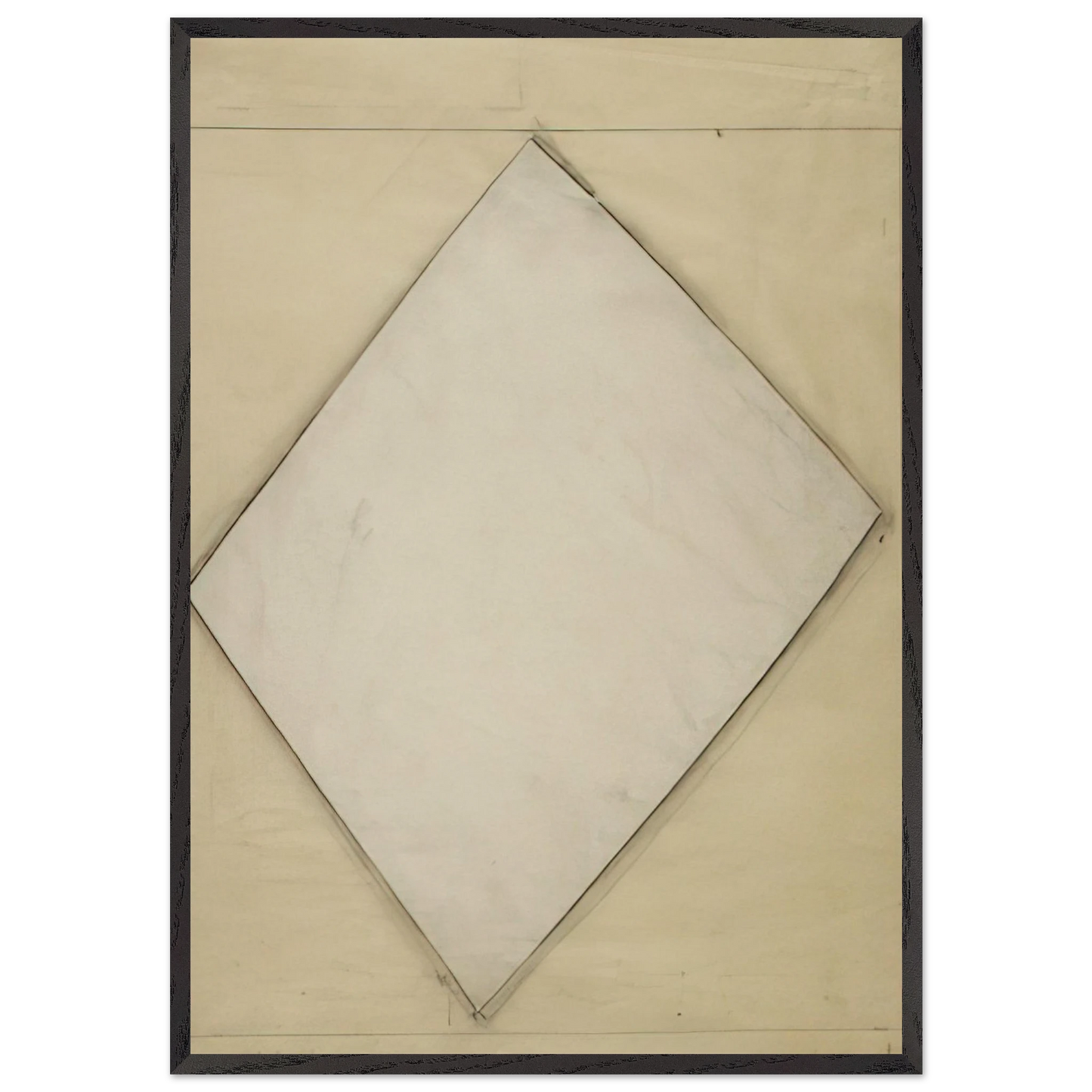 Study for White Sculpture - Ellsworth Kelly Framed Art Print – Black Wooden Frame - Default Title - -Framed Art Print