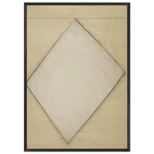 Study for White Sculpture - Ellsworth Kelly Framed Art Print – Black Wooden Frame - Default Title - -Framed Art Print