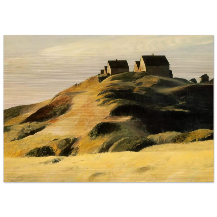 Corn Hill - Edward Hopper Brushed Aluminum Print - 70x100 cm / 28x40 inches | Edward Hopper Aluminum Print | Edward Hopper Prints