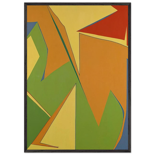 Jaune - Fernand Leduc Framed Art Print – Black Wooden Frame - Default Title - -Framed Art Print