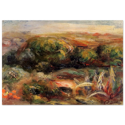 Landscape Near Cagnes - Pierre-Auguste Renoir Brushed Aluminum Print - 70x100 cm / 28x40 inches | Pierre-Auguste Renoir Aluminum Print | Pierre-Auguste Renoir Prints
