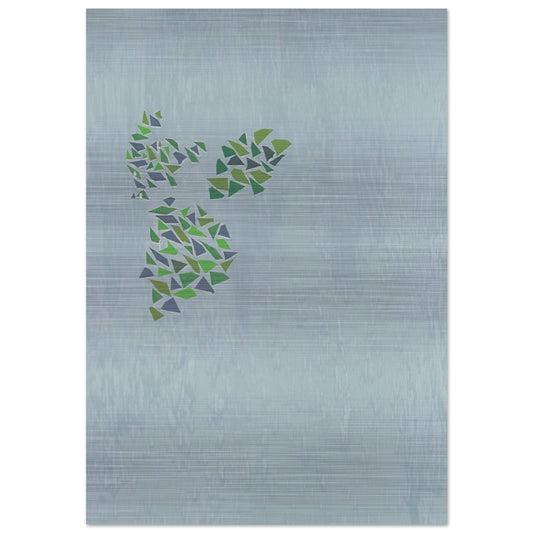 Colors on Blue - Post-Painterly Abstraction - Robert Goodnough Brushed Aluminum Print - 70x100 cm / 28x40 inches | Robert Goodnough Aluminum Print | Robert Goodnough Prints