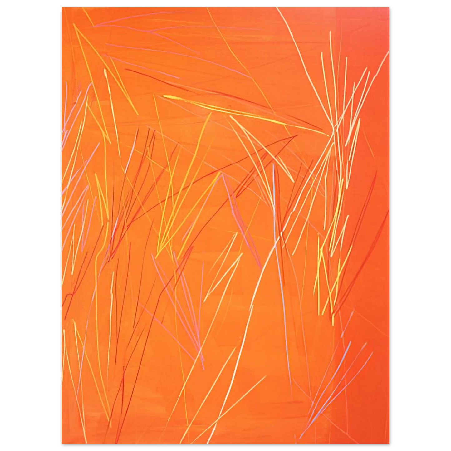 Ronnie Landfield - Fire Flute - 1974 Fine Art Poster - Default Title