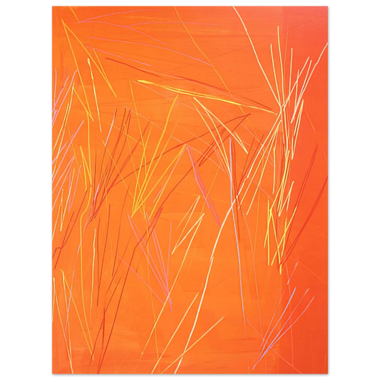 Ronnie Landfield - Fire Flute - 1974 Fine Art Poster - Default Title