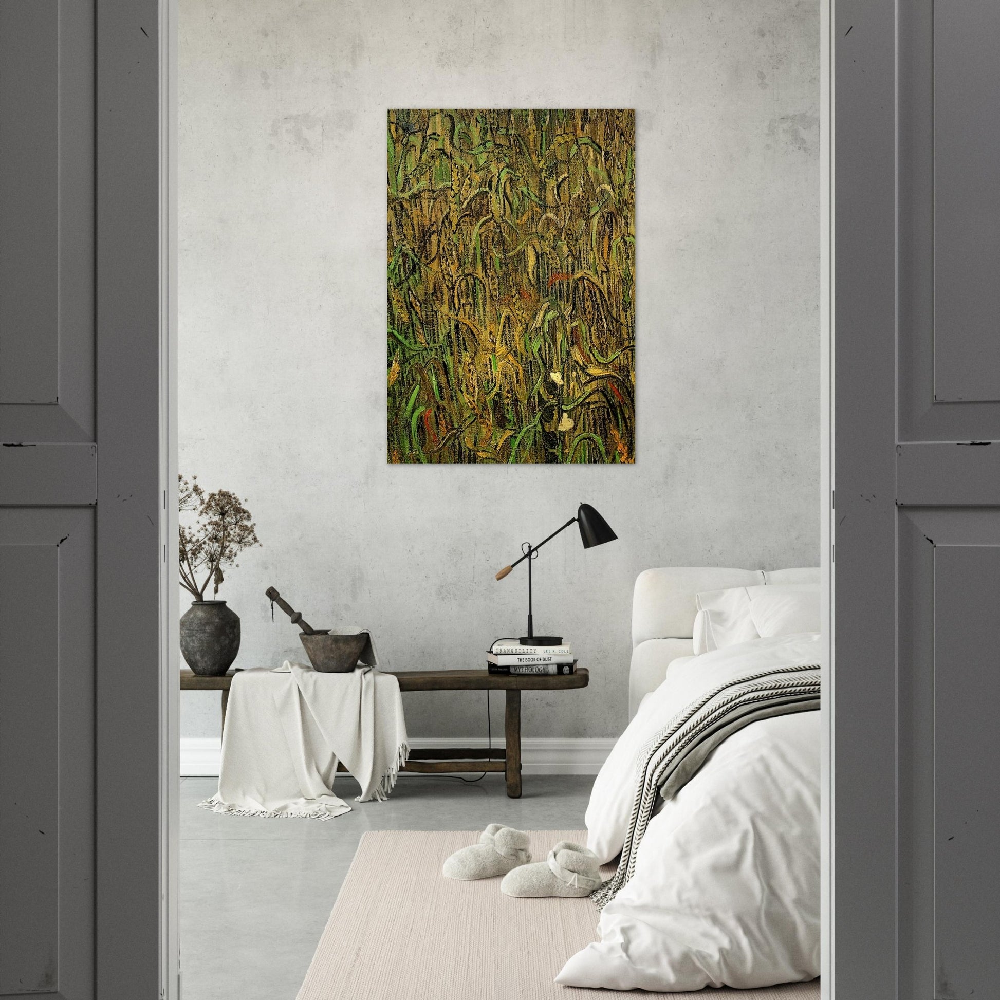 Ears of Wheat - Vincent van Gogh Brushed Aluminum Print - 70x100 cm / 28x40 inches | Vincent van Gogh Aluminum Print | Vincent van Gogh Prints
