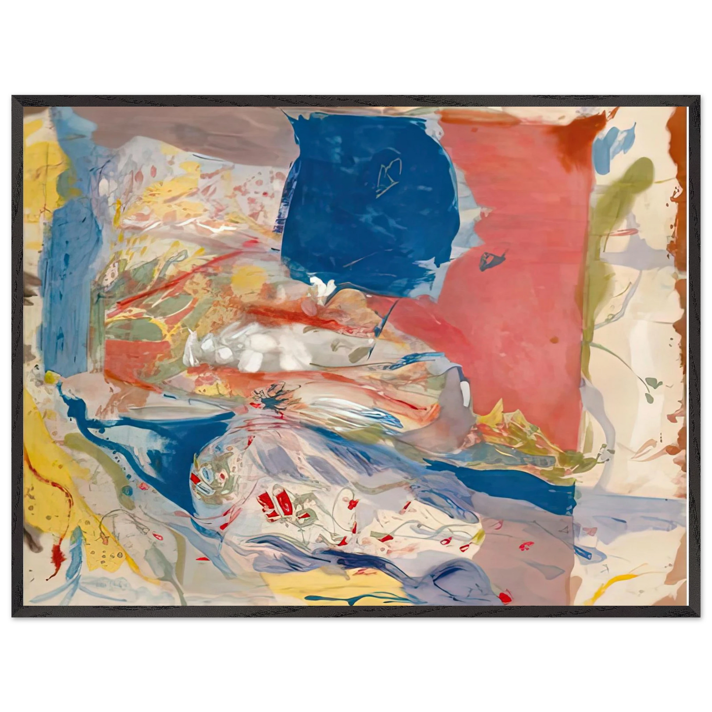 Helen Frankenthaler - Lorelei, 1957- Wall Art - 30x40 cm / 12x16 inches - Premium Wooden Framed Poster With Fine Art Paper - Wood frame