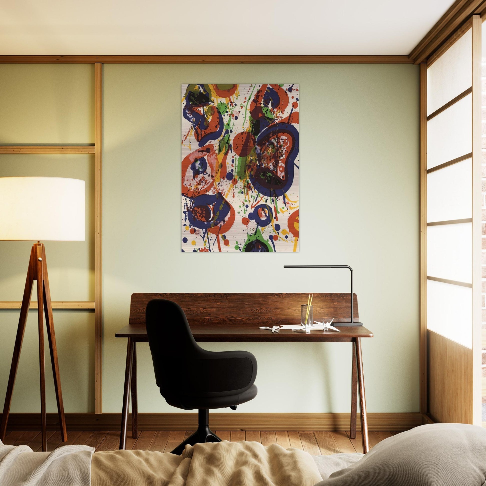 Untitled  from Pasadena Box   Lembark L59  - Sam Francis Brushed Aluminum Print - 70x100 cm / 28x40 inches | Sam Francis Aluminum Print | Sam Francis Prints