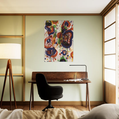 Untitled  from Pasadena Box   Lembark L59  - Sam Francis Brushed Aluminum Print - 70x100 cm / 28x40 inches | Sam Francis Aluminum Print | Sam Francis Prints