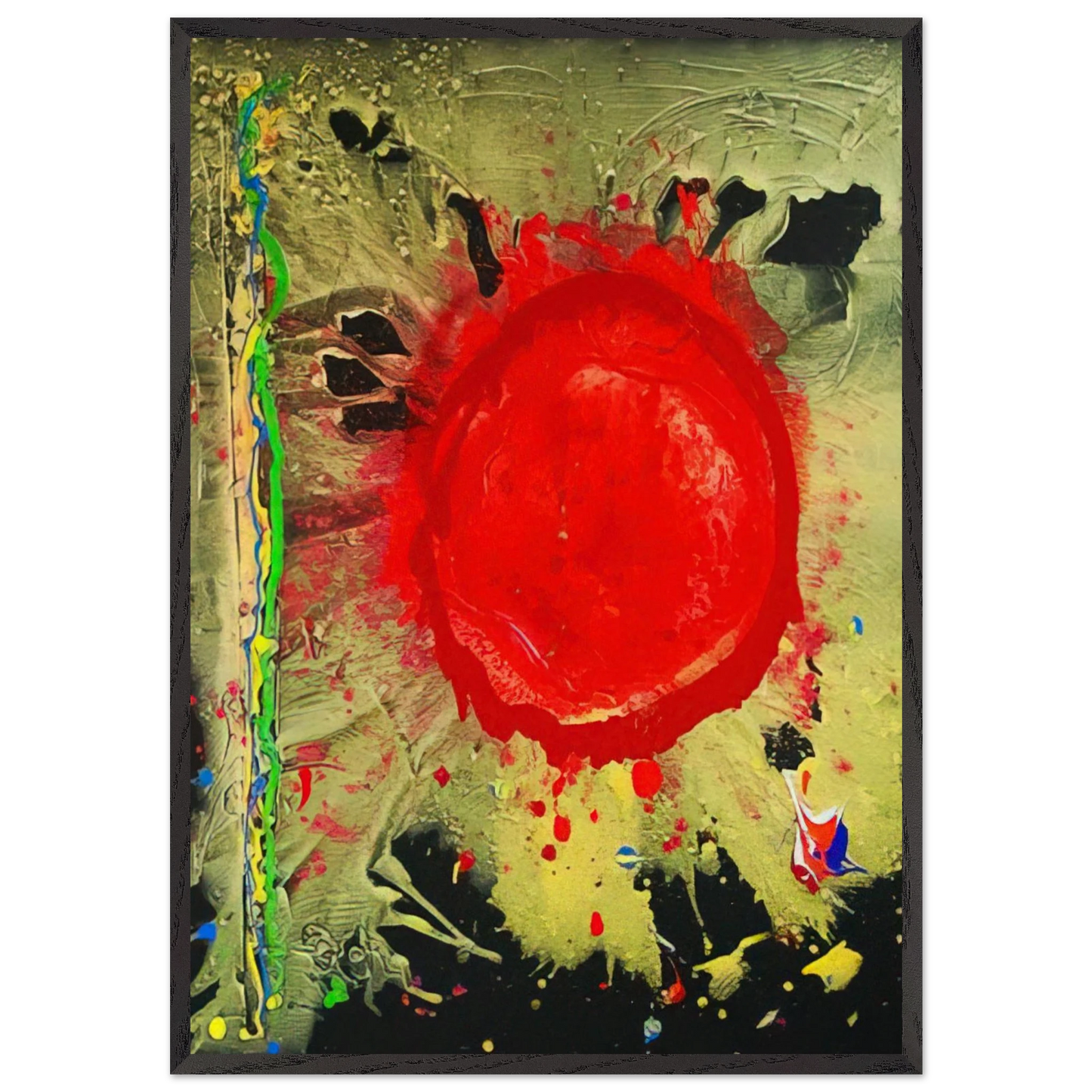 Warrior Universe - 2010 - John Hoyland Framed Art Print – Black Wooden Frame - Default Title - -Framed Art Print