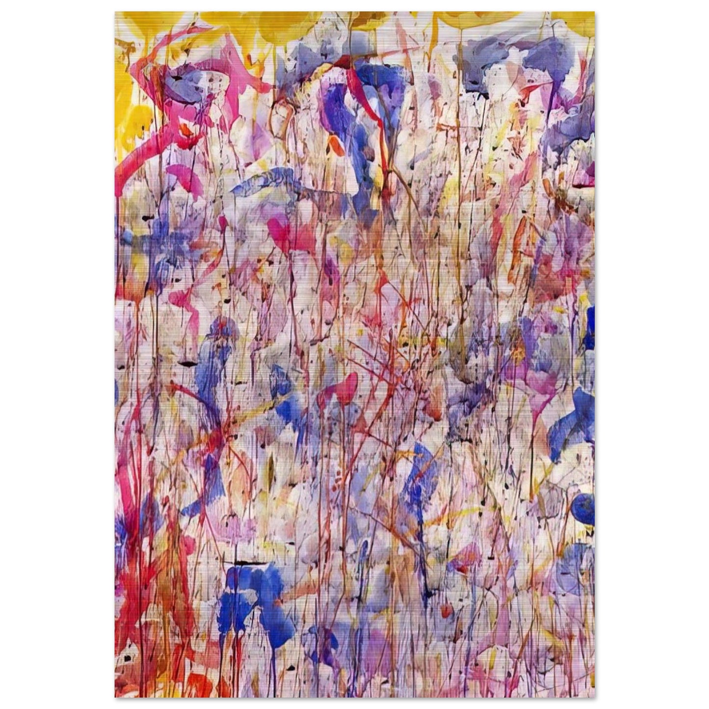 Untitled  SF57-008  - Sam Francis Brushed Aluminum Print - 70x100 cm / 28x40 inches | Sam Francis Aluminum Print | Sam Francis Prints