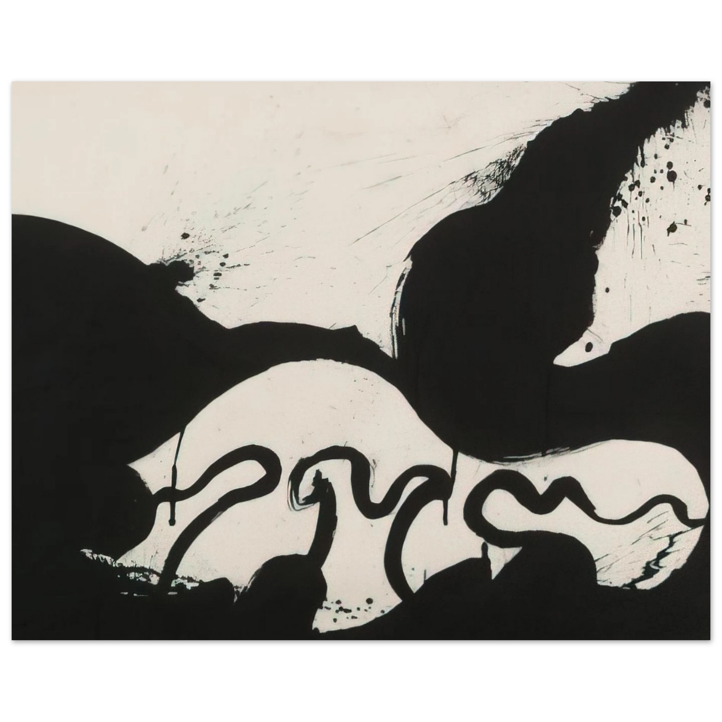Helen Frankenthaler - Untitled - 1973 Wall art - 60x80 cm / 24x32 inches - Premium Wooden Framed Poster With Fine Art Paper - Black frame