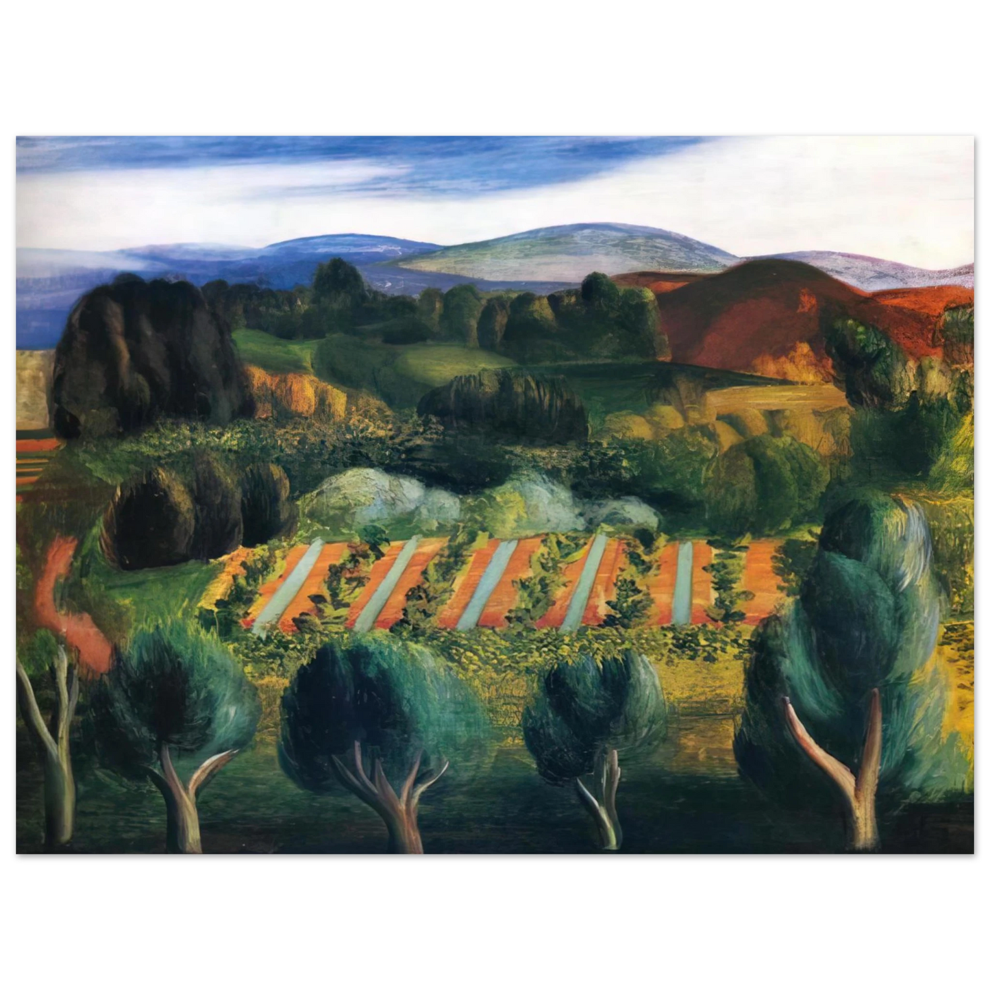 Moise Kisling - PROVENCE LANDSCAPE 1918 Fine Art Poster - Default Title