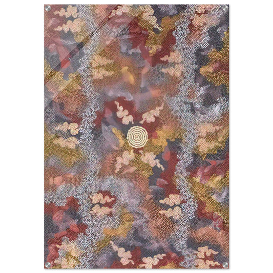 Corkwood Dreaming - 1994 - Clifford Possum Tjapaltjarri Acrylic Print - 70x100 cm / 28x40″ inches | Clifford Possum Tjapaltjarri Wall Art | Clifford Possum Tjapaltjarri Prints