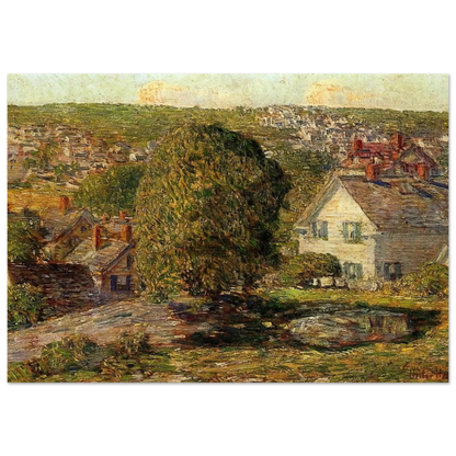 Outskirts of East Gloucester - Childe Hassam Brushed Aluminum Print - 70x100 cm / 28x40 inches | Childe Hassam Aluminum Print | Childe Hassam Prints