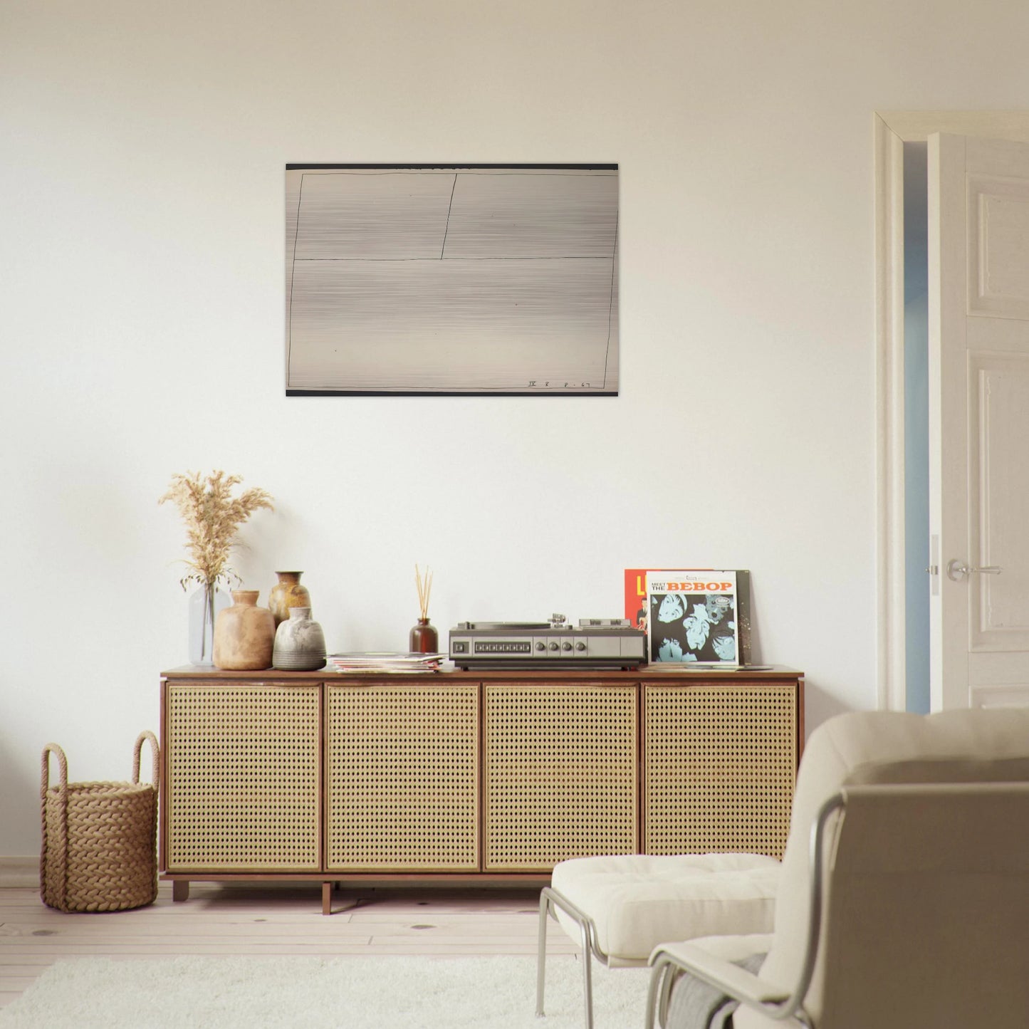 Twentieth Century Ikon Series 8.8.67 IX - 1967 - Bob Law Brushed Aluminum Print - 70x100 cm / 28x40 inches | Bob Law Aluminum Print | Bob Law Prints