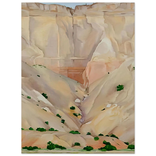 Georgia O'Keeffe - Cliffs Beyond Abiquiu, Dry Waterfall Fine Art Poster - 13x18 cm / 5x7 inches
