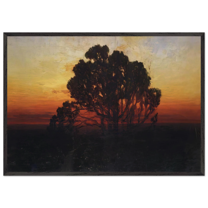 Evening N1 - Arkhyp Kuindzhi 70x100 cm / 28x40 inches Framed Art Print – Black Wooden Frame