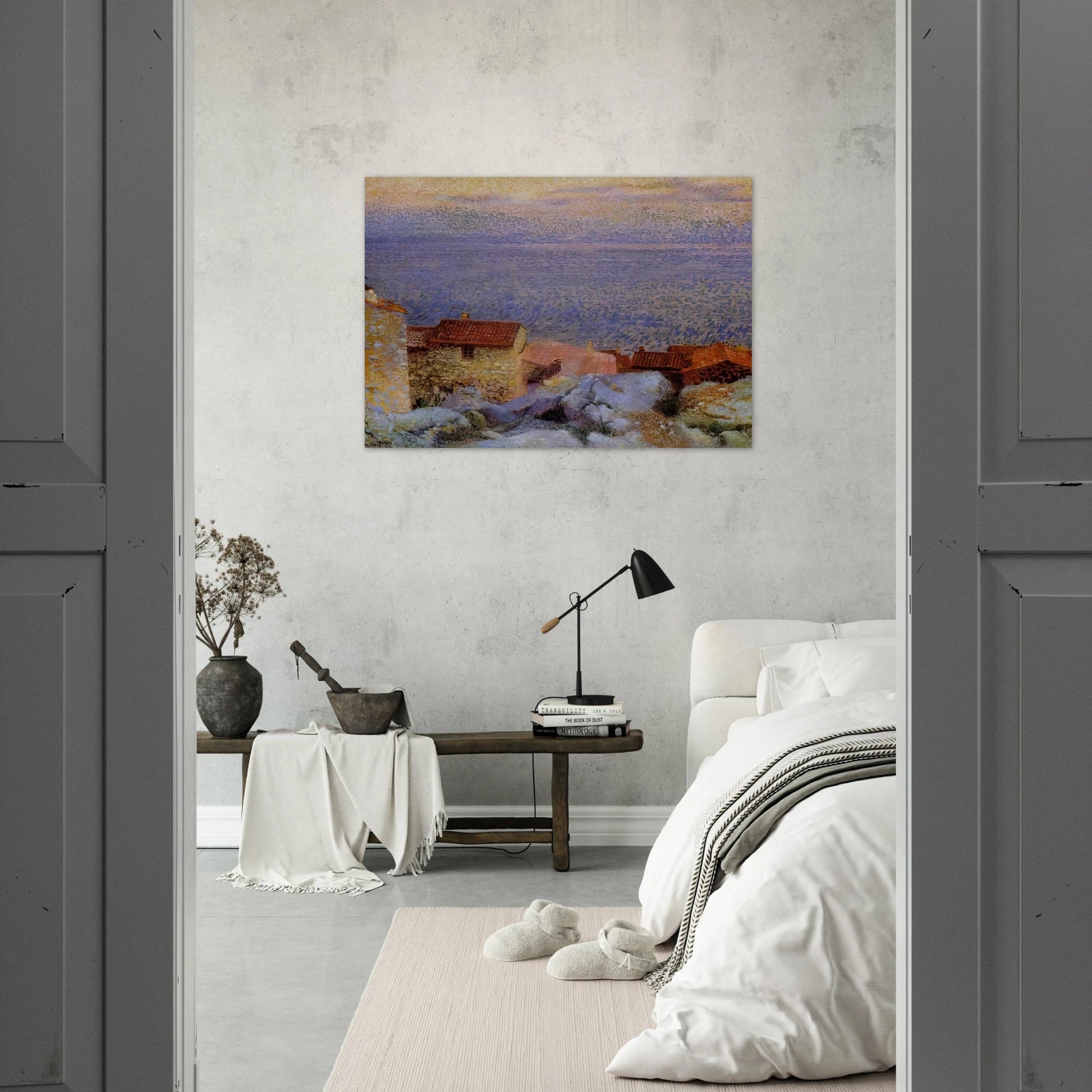 Coastal Landscape - Henri-Edmond Cross Brushed Aluminum Print - 70x100 cm / 28x40 inches | Henri-Edmond Cross Aluminum Print | Henri-Edmond Cross Prints